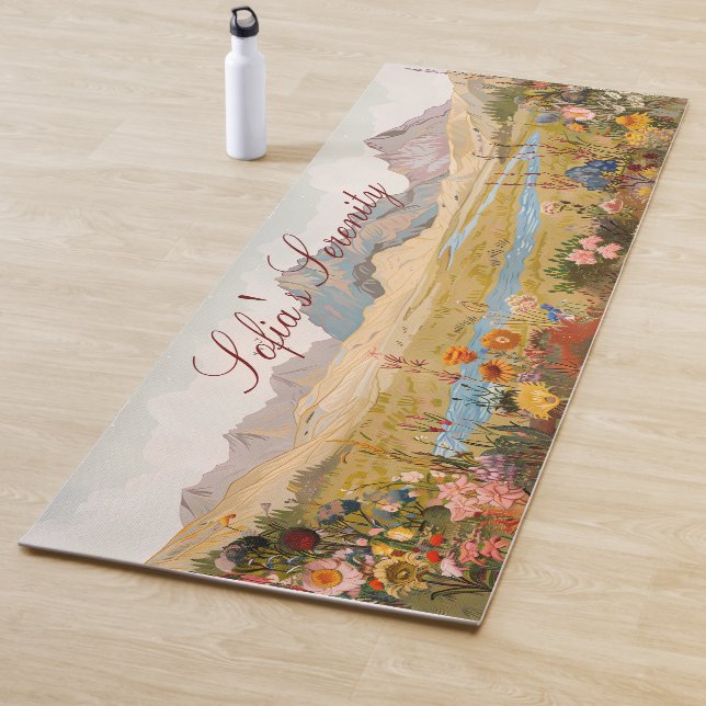 Flüsse und Blume aus naturbelassenen Bergen Yogamatte (Beispiel)