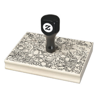 Flussfelsenstruktur Gummistempel