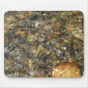 Flussglätte Kiesel Braun und Grau Natürlich Abstra Mousepad