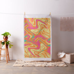 Flüssig Abstrakt rosa Muster Stoff