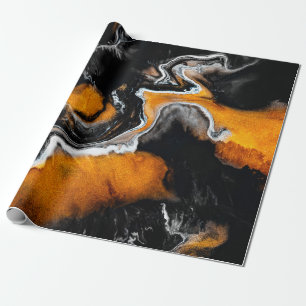 Flüssig-Acrylbild mit kunstvoll gemischten Farben Geschenkpapier