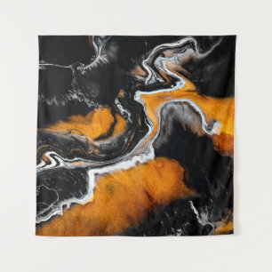 Flüssig-Acrylbild mit kunstvoll gemischten Farben Wandteppich