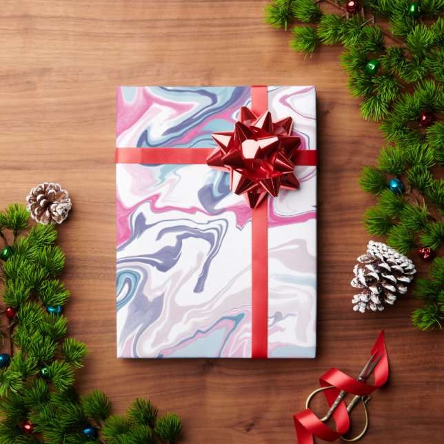 Flüssig-Akrylfluid-Wrapping-Papier - Abstrakt Geschenkpapier (Feiertagsgeschenk)
