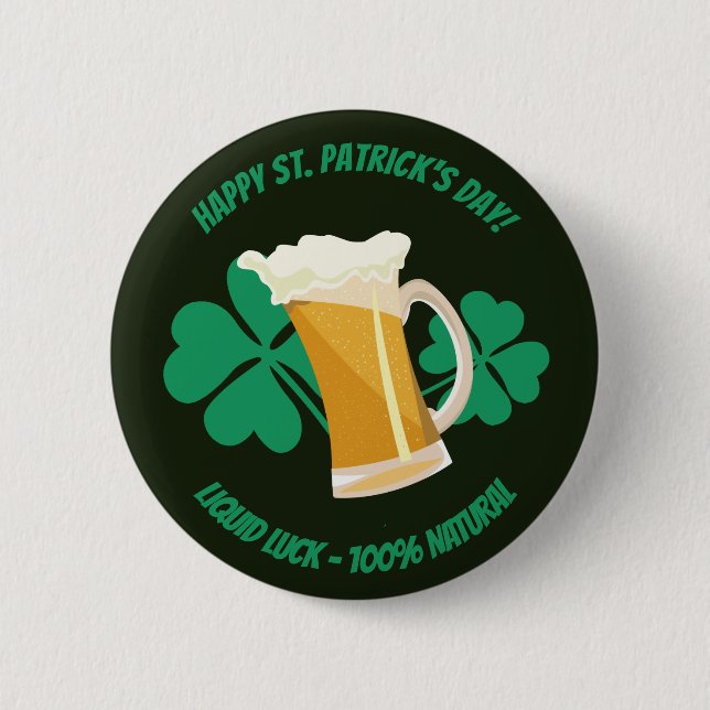 Flüssig-Glückskopf von Saint Patrick Button (Vorderseite)