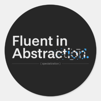 Flüssig in Abstraktion Programmierer Dark Mode Des Runder Aufkleber