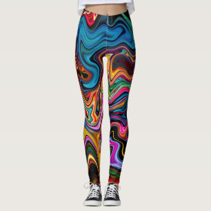 Flüssige abstrakte Marmorierungleggins Leggings