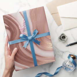 Flüssige Bewegung Roségold Rosa Glow Abstrakte Mus Geschenkpapier