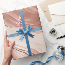 Flüssige Bewegung Roségold Rosa Glow Abstrakte Str Geschenkpapier