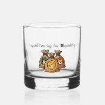 Flüssige Courage Doge Meme Coin Whiskey Glass