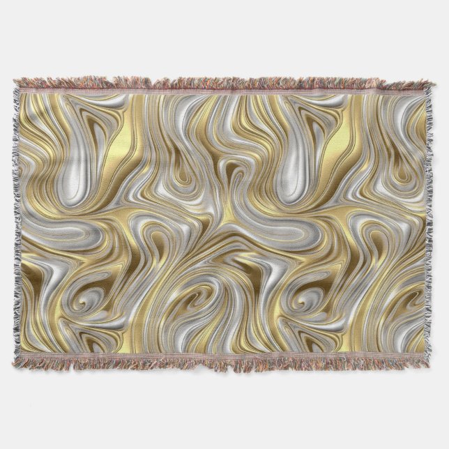 Flüssige Elegance - metallisches Flüssigmuster Decke (Vorderseite)