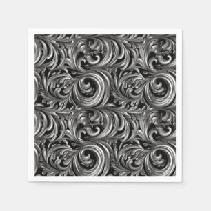 Flüssige Elegance - metallisches schwarzes Flüssig Serviette