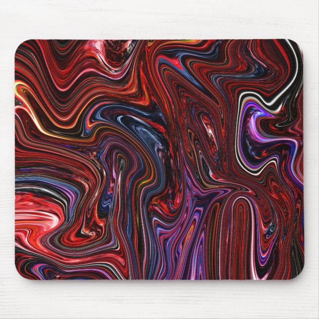 Flüssige Farbe abstrakt Mousepad (Vorne)