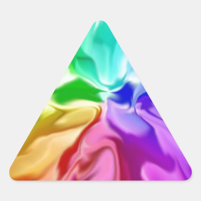 Flüssige Farbe Dreieckiger Aufkleber (Vorderseite)