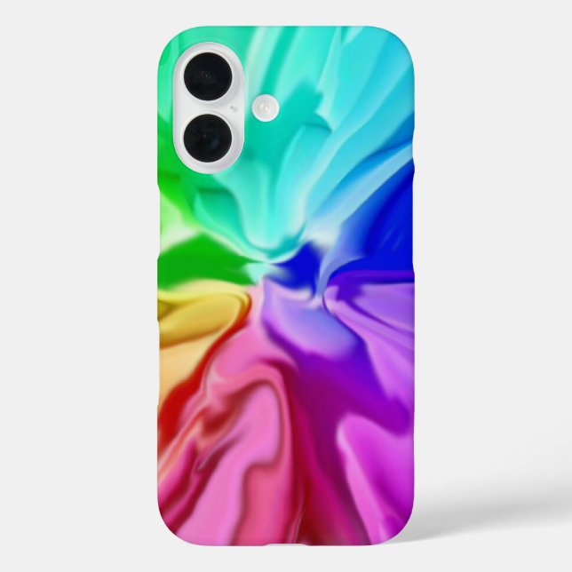 Flüssige Farbe iPhone 16 Hülle (Rückseite)