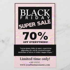 Flüssige Imitate Holografisch Pink Texture Sale Flyer