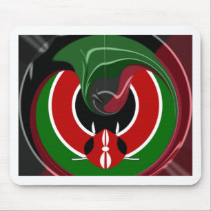 Flüssige kenianische Flagge: Ein modernes Design Mousepad