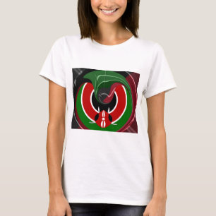 Flüssige kenianische Flagge: Ein modernes Design T-Shirt