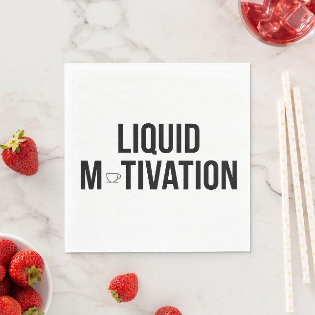 Flüssige Motivation Moderner Kaffeetrinker  Serviette (Von Creator hochgeladen)