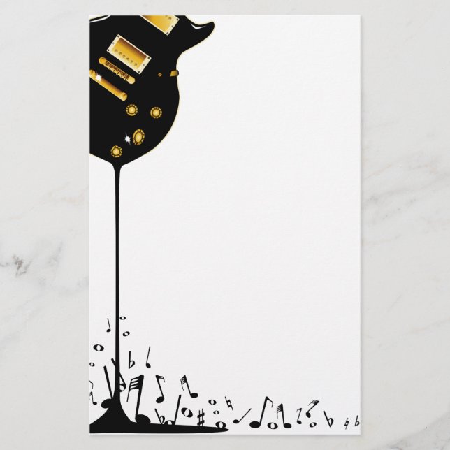 Flüssige Musik Briefpapier (Vorderseite)