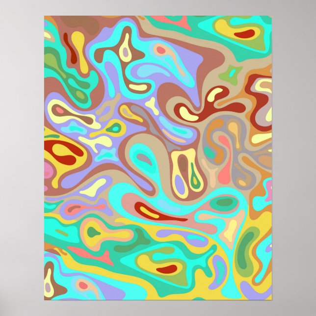 Flüssige Oberfläche 12 Poster (Vorne)