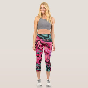 Flüssige Oberfläche 5 Capri Leggings