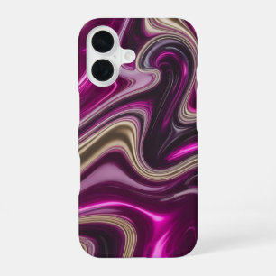 Flüssige Orchidee Holografischer Fluss iPhone 16 Hülle