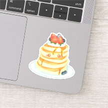 Flüssige Pfannkuchen mit Ahornsirup, Obst und Crem