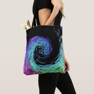 Flüssige Regenbogenwellen-Tote-Tasche Tasche