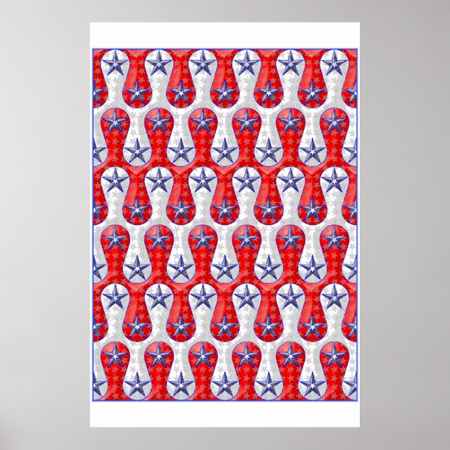 flüssige US Flagge Poster (Vorne)