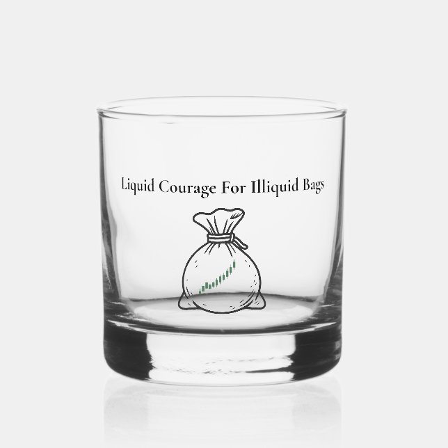 Flüssiger Courage - Altcoin Trader Whiskey Glass Whiskyglas (Vorderseite)