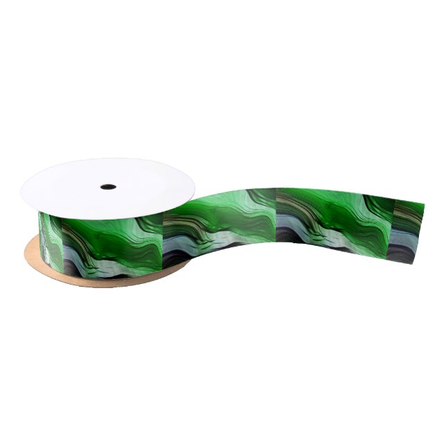Flüssiger Gras Satinband (Spule)
