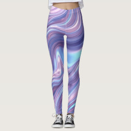 Flüssiger holografischer Fluss – Nahtloses Abstrak Leggings