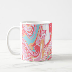 Flüssiger Marmor: rosa Epoxy Art Trend Kaffeetasse