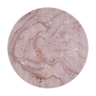 Flüssiger Marmor: Rose Gold Artistry. Schneidebrett