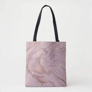 Flüssiger Marmor: Rose Gold Artistry. Tasche