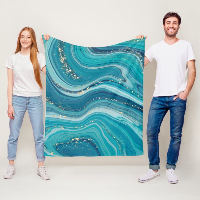 Flüssiger Marmor und Glitzer Fleece Blanket (Beispiel)