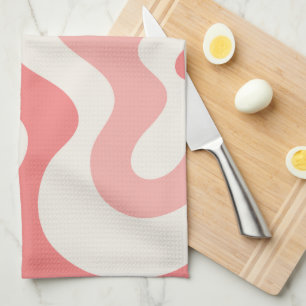 Flüssiger Swirl, Abstrakt in weichrosa Geschirrtuch