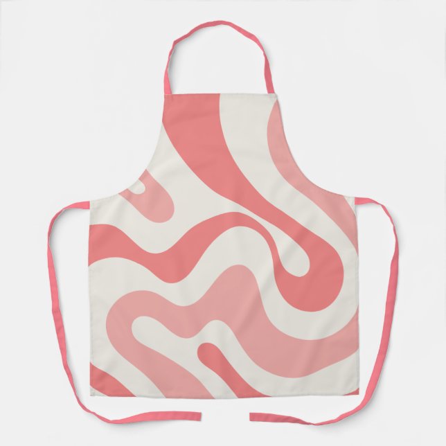 Flüssiger Swirl, Abstrakt in weichrosa Schürze (Vorderseite)
