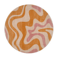 Flüssiger Swirl Retro Vibe Orange und Dusky Pink