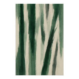 Flüssiger Wald - grünes abstraktes Plakat Tinte Poster