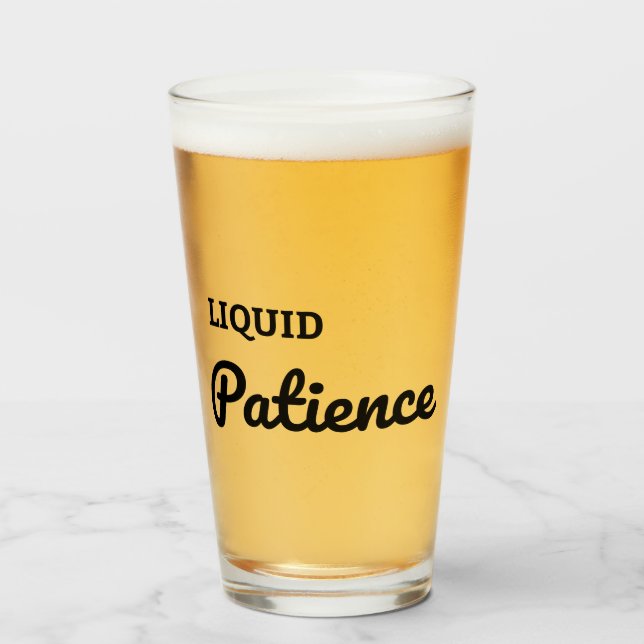 Flüssiges Bierglas - Funny Drink Zitat Glas (Vorne (Gefüllt))