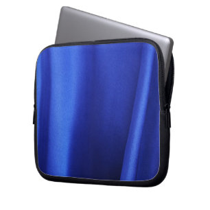 Flüssiges blaues Silk Gewebe abstrakt Laptopschutzhülle