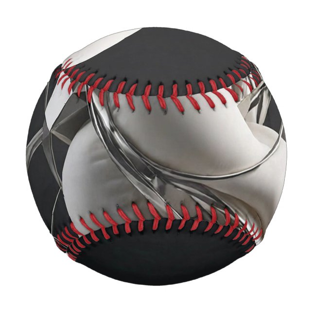 Flüssiges Chrom - Spiegel Silber Metall Baseball (Vorderseite)