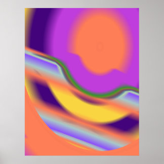 Flüssiges geschmolzenes Metal Retro Set D (018) Poster