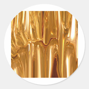 Flüssiges Gold Runder Aufkleber