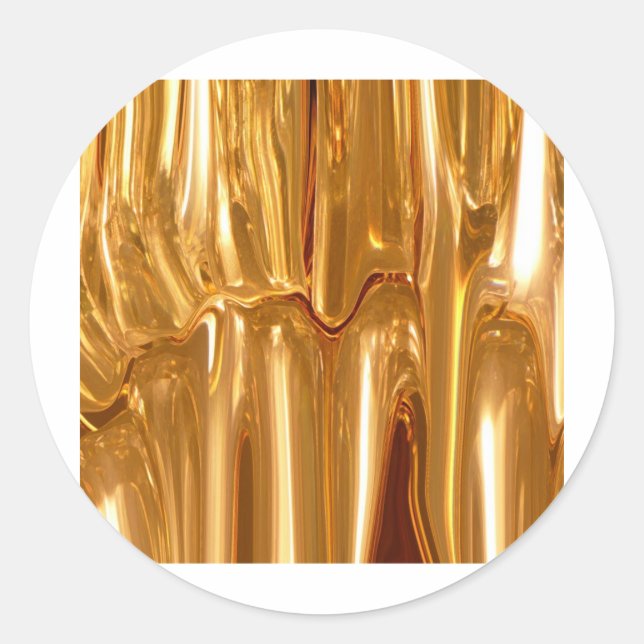 Flüssiges Gold Runder Aufkleber (Vorderseite)