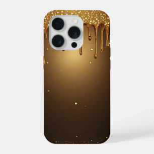 💛 Flüssiges Gold-Tropfen-Eleganz Glitter Luxe ✨👑 iPhone 15 Pro Hülle