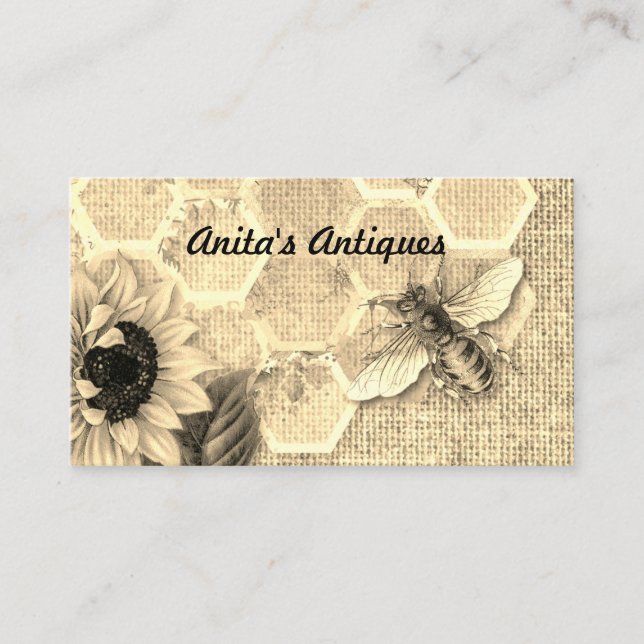 Flüssiges GoldVintages Visitenkarte (Vorderseite)