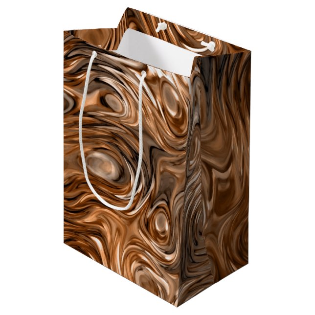 Flüssiges "kupfernes" Druckgeschenk-Taschenmedium Mittlere Geschenktüte (Vorderseite Schrägansicht)