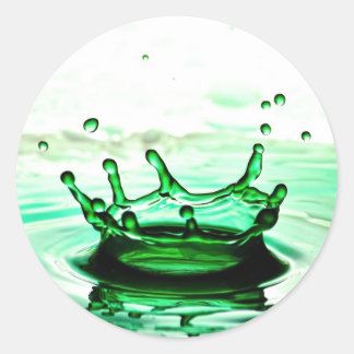 Flüssigfotografie - Splash Runder Aufkleber